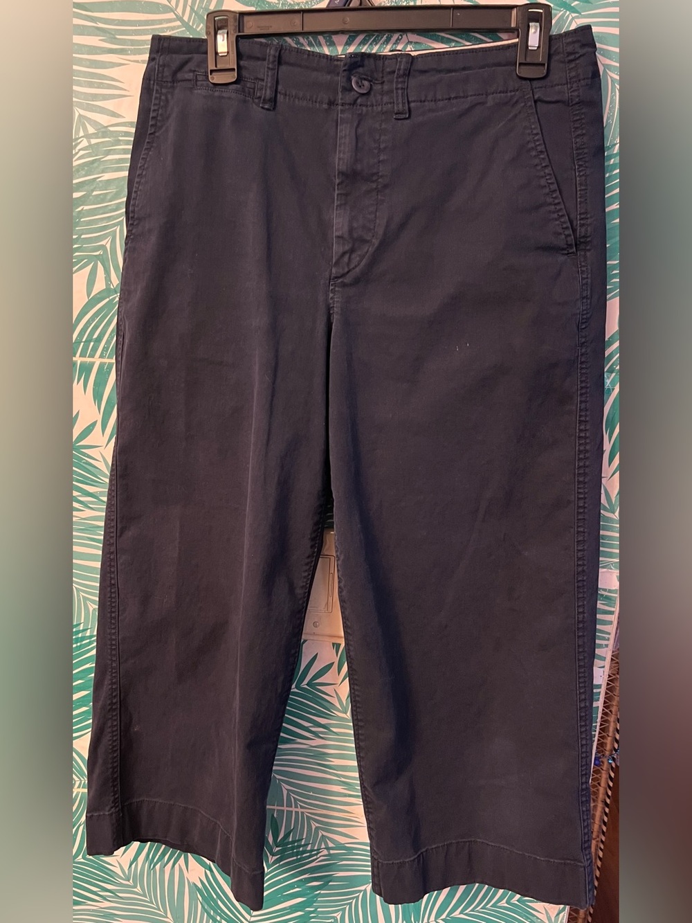 Polo Ralph Lauren Cropped Twill Wide leg Dark Navy pants sz 8